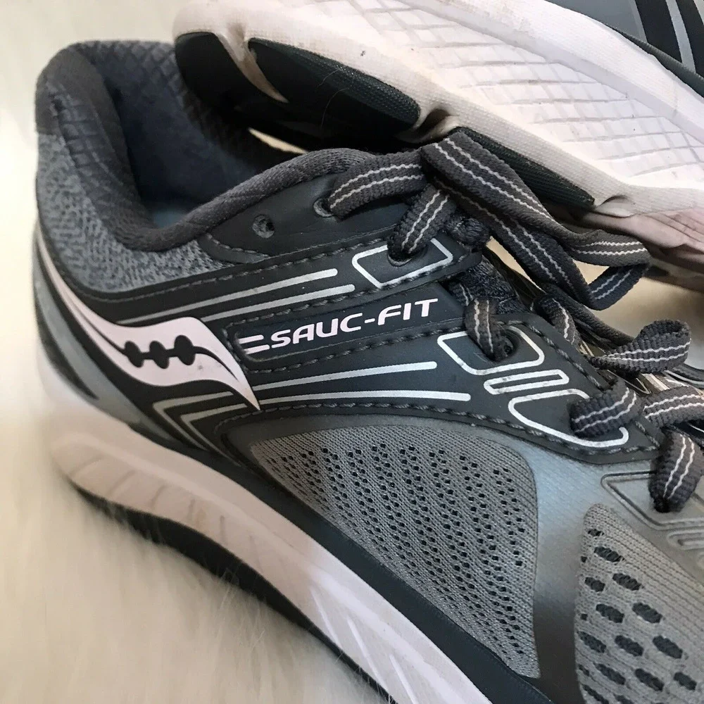 SAUCONY EVERUN ECHELON 7 Shoes Gray WHITE Pink Running Womens 9.5 Walking XT 900